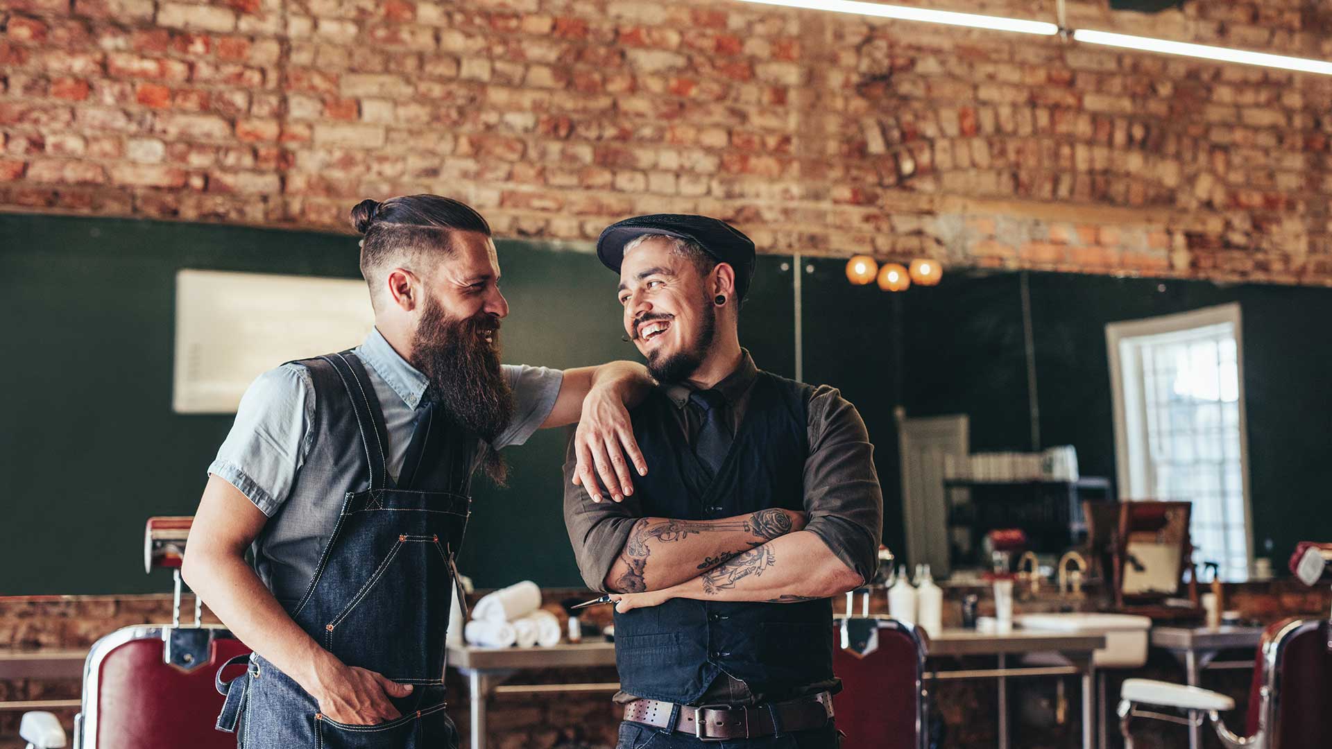 barbers in a shop